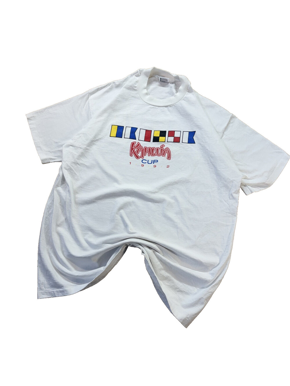 Vintage 1992 Kahlua Cup Florida Yacht Club Tee White XXL